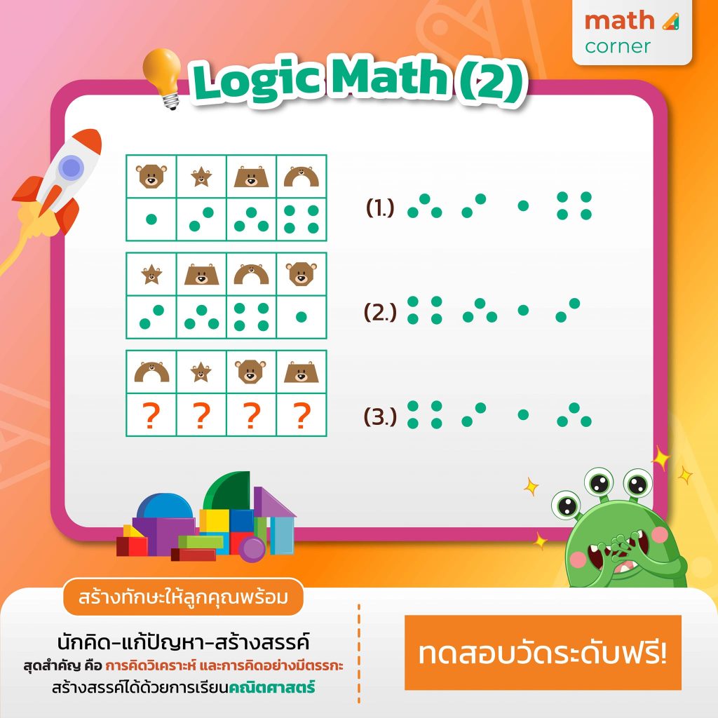 มีโจทย์ปัญหา Math แบบรูปและความสัมพันธ์ มาฝากน้องๆ ด้วยละ